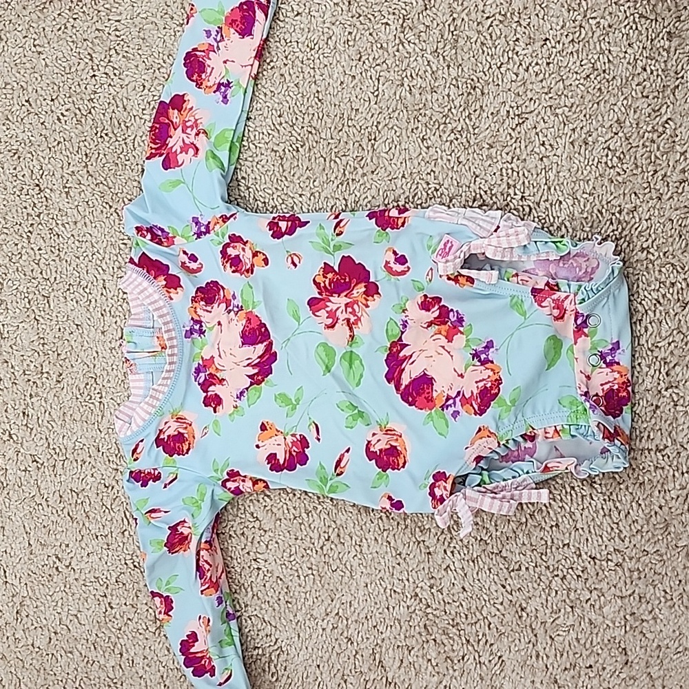 Ruffle Butts floral swim suit